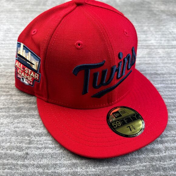 Minnesota Twins Hat Cap Mens Fitted 7 3/8 New Era Wool Cooperstown Side Patch - Picture 1 of 6